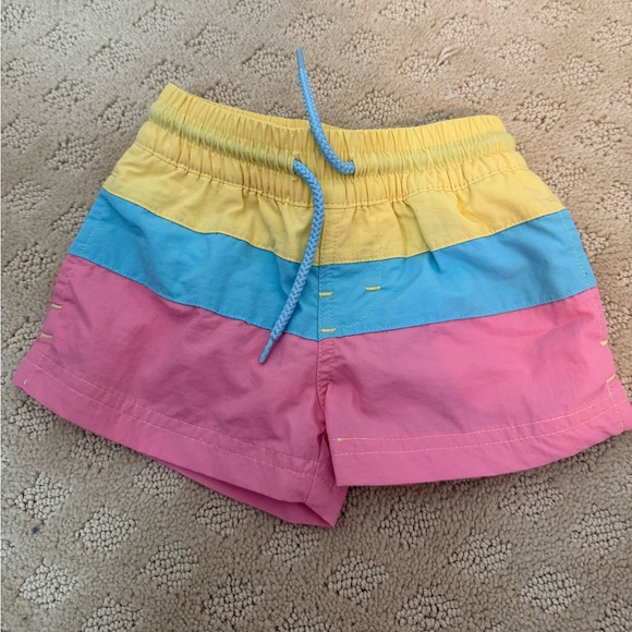 The Beaufort Bonnet Company Colorful Striped Swim Trunks